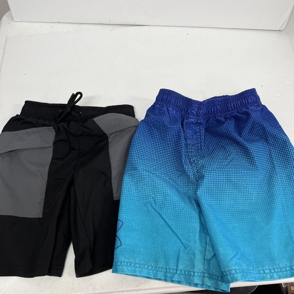 Boys bathing suit lot of 2 Under Armour & Russell SZ S & 6-7